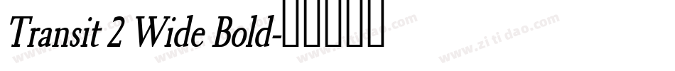 Transit 2 Wide Bold字体转换